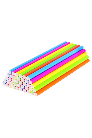 ECO Basics Paper Straws Coloured: 8mm - Pack of 500