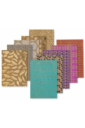 Printed Foil Kraft Paper (A4) - Pack of 40