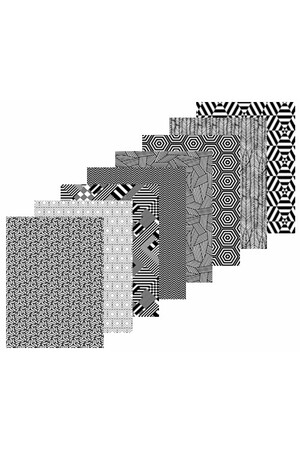 Pattern Paper (A4) - Contrast: Pack of 40