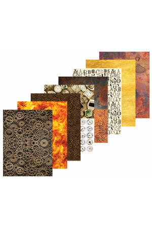 Pattern Paper (A4) - Steampunk: Pack of 40