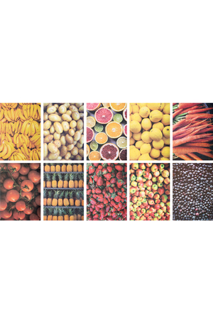 Pattern Paper A4 Fruit & Veg - Pack of 40