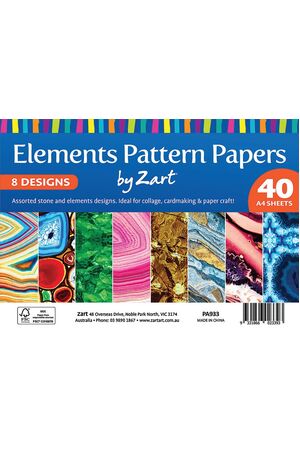 Pattern Paper A4: Elements - Pack of 40