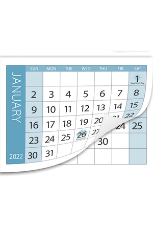 Calendar Tabs 2022 - Pack of 10