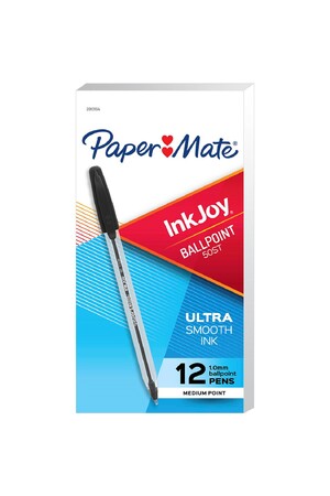 Papermate Pen - Inkjoy 50ST 1.0mm Clear: Black (Box of 12)