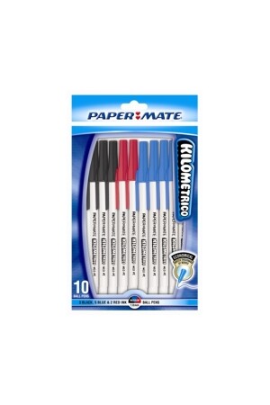 Papermate Pen - Ballpoint Kilometrico: Medium Variety (Pack of 10)