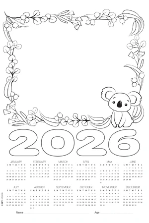 Cardboard Calendar 2026 Blanks A3 Pack of 25