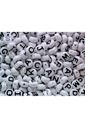 Pony Beads Alphabet Mix - Pack of 350