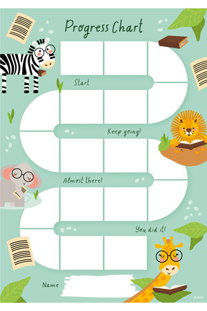 Safari of Words (English) - Progress Charts (Pack of 20)