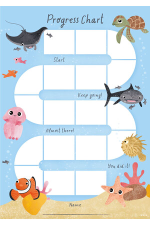 Marine Milestones (Sea Creatures) - Progress Charts (Pack of 20)