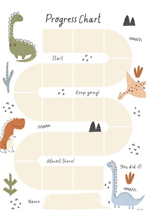 Prehistoric Pathways (Dinosaurs) - Progress Charts (Pack of 20)