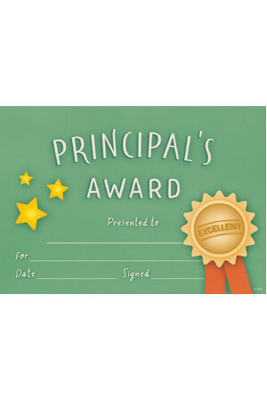 Principal's Award - PAPER Certificates (Pack of 35)