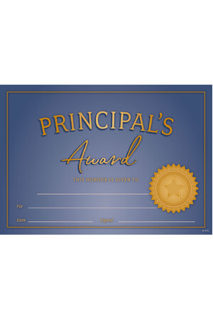 Principal's Honour - PAPER Certificates (Pack of 35)