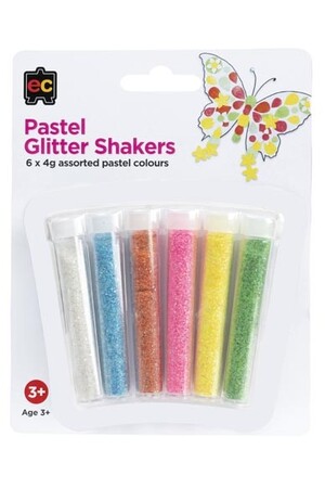 Pastel Glitter Shakers  - Pack of 6