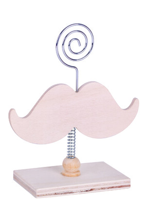 Wooden Stand Photo Holder - Moustache