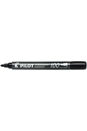 Pilot Markers - 1.0mm Permanent SCA-100 (Bullet Tip Fine): Black (Box of 12)
