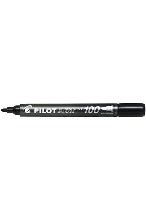 Pilot Markers - 1.0mm Permanent SCA-100 (Bullet Tip Fine): Black (Box of 12)