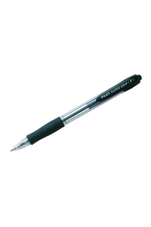 Pilot Pen - Ballpoint Super Grip BPGP-10R Retractable: Fine Black (Box of 12)
