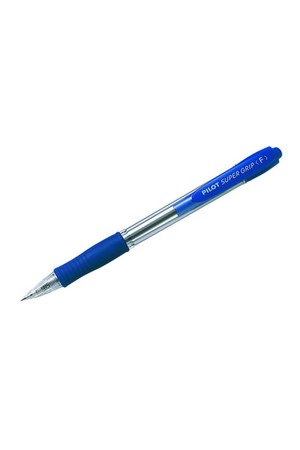 Pilot Pen - Ballpoint Super Grip BPGP-10R Retractable: Fine Blue (Box of 12)