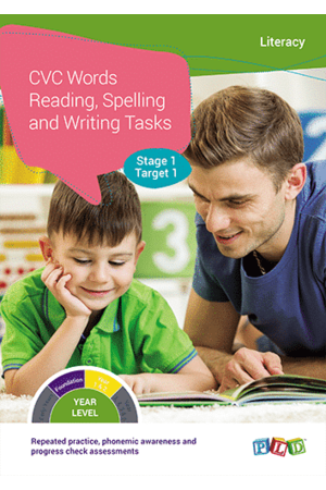 CVC Words Reading, Spelling and Writing Tasks