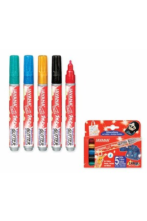 Fabric Markers - Glitter (Pack of 5)