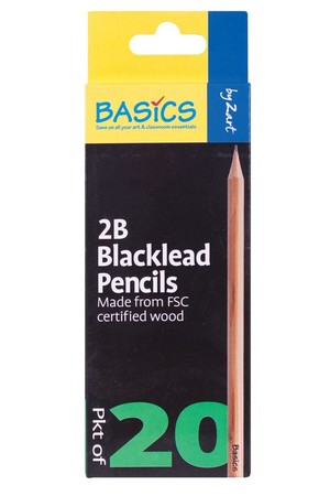 Basics - Blacklead Pencils (Pack of 20): 2B
