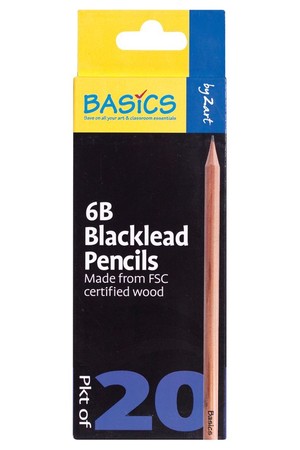 Basics - Blacklead Pencils (Pack of 20): 6B