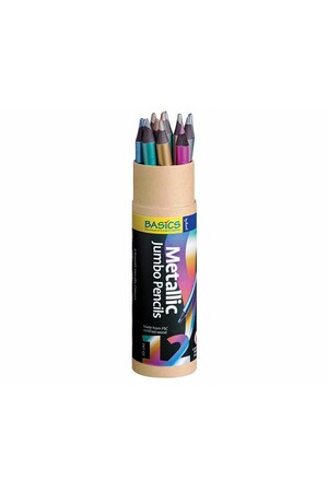Basics - Jumbo Metallic Pencils (Pack of 12)