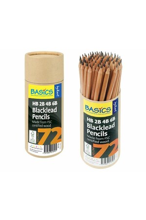 Basics - Blacklead Pencils: Assorted Grades (Pack of 72)