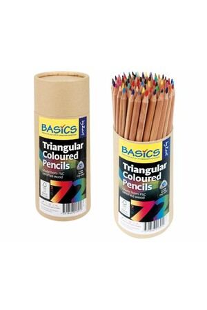 Basics - Triangular Colour Pencils (Pack of 72)