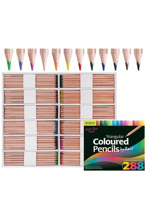 Basics - Triangular Colour Pencils (Pack of 288)