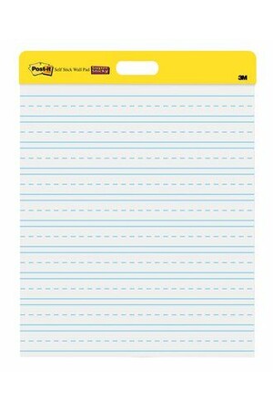 Post-it Primary Ruled Self-Stick Wall Pad: 508 x 584mm