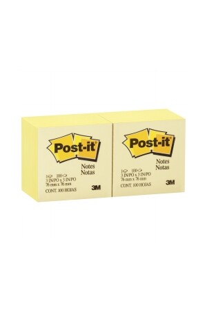 Post-it Notes Canary Yellow: 76 x 76mm 654 (12 Pack)