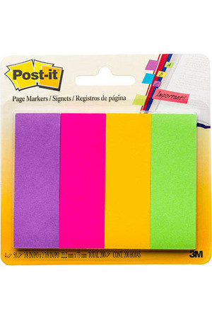 Post-It Page Markers - 671-4AU: Ultra 4-Colours
