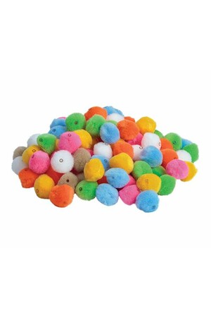 Pom Poms with Hole (Pack of 100)