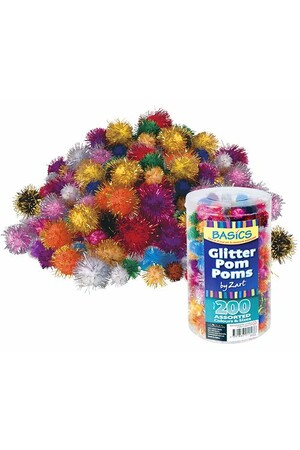 Basics - Pom Poms: Glitter (Pack of 200)