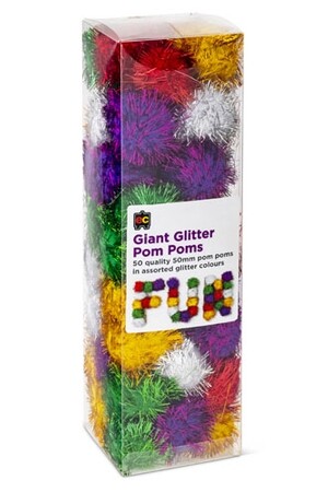 Pom Poms - Pack of 50: Glitter (50mm)