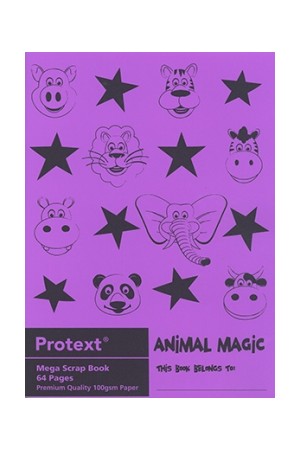 Protext Scrapbook (Animal Magic) 330x240mm PP Cover: 64 Pages (Pack of 10)