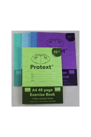 Protext Exercise Book A4 48PG: 24mm Dotted Thirds (Fish)