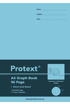 Protext Graph Book - Polypropylene (PP) Cover A4 10mm (96pg): Bilby
