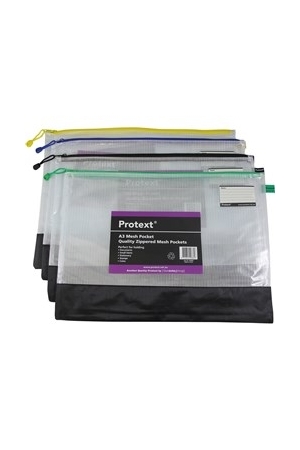 Protext A3 Mesh Pouch With Assorted Zipper & Name Card Holder