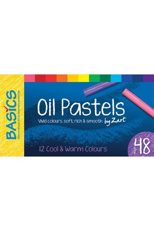 Basics - Oil Pastels: Cool & Warm (Pack of 48)
