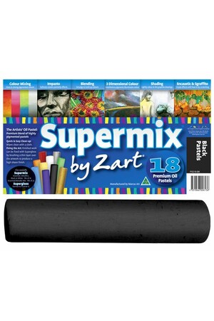Zart - Supermix Oil Pastel: Black (Pack of 18)