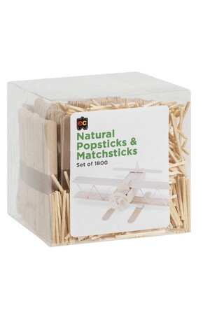 Popsticks and Matchsticks - Natural (Pack of 1800)