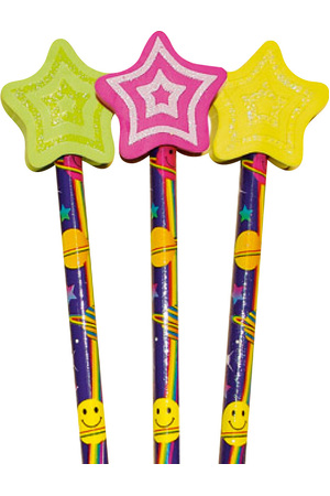Shooting Stars Pencil Toppers - Tub of 36