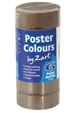 Poster Colours by Zart (Refills) - Burnt Umber