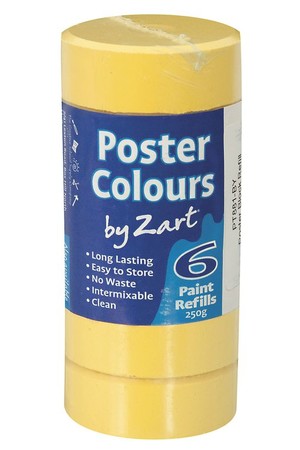Poster Colours by Zart (Refills) - Brilliant Yellow