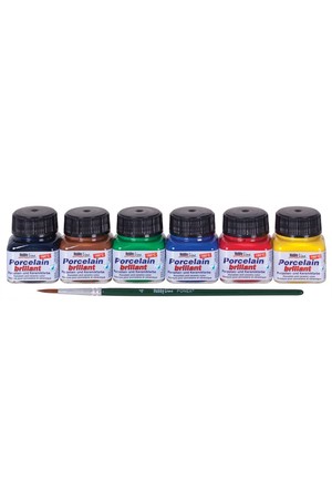 Porcelain Paints (20ml) - Assorted (Set of 6)