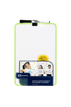 Quartet Whiteboard 200x300mm - 2 Sided Lap Board w/Artline Marker 