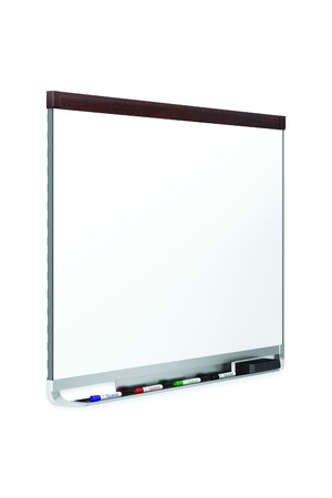 Quartet - Prestige 2  Mahogany Frame Whiteboard: Porcelain (1810 x 1220mm)