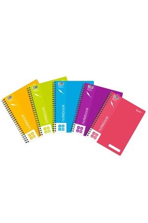 Quill Notebook A4 70gsm - Assorted 240 Pages (Pack of 5)